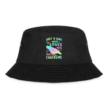Jesus And Chickens Farmer Lover Farmer - Bucket Hat - black - Front - Lela (165cm)