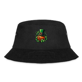 Basketball Clover St Patricks Day Basketballer - Bucket Hat - black - Front - Lela (165cm)