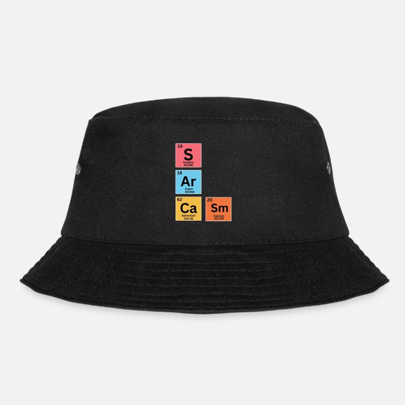 Sarcasm Periodic Table - Bucket Hat - black