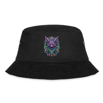 Bat Dream Catcher Mandala Design - Bucket Hat - black - Front - Lela (165cm)