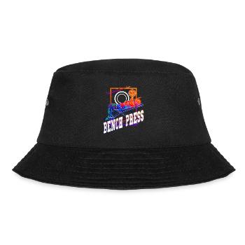 Bench Press Weightlifting Weight Training Fitness Strong - Bucket Hat - black - Front - Lela (165cm)