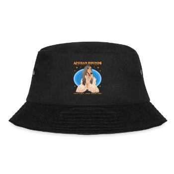 Afghanischer Windhund Hund Hundebesitzer Geschenk - Bucket Hat - Schwarz - Vorne - Lela (165cm)