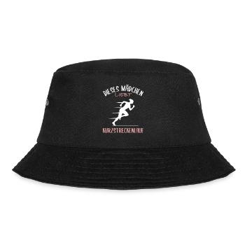 Sprintliebe – Für schnelle Mädchen - Bucket Hat - Schwarz - Vorne - Lela (165cm)