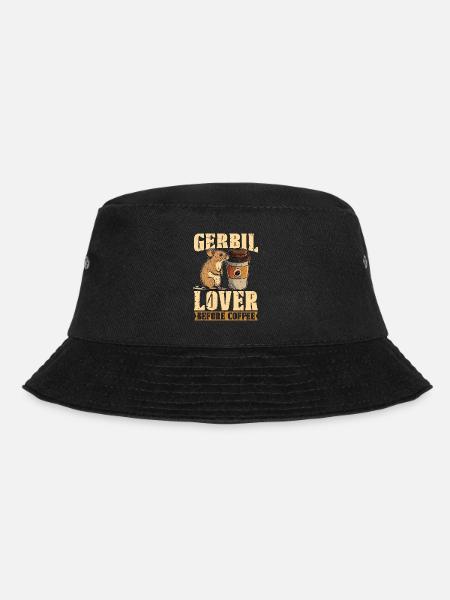 Gerbil Lover Before Coffee Gerbil Pet Coffee Lover - Bucket Hat - Schwarz