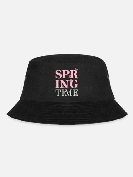 SpringTime - Endlich Frühling! - Bucket Hat - Schwarz