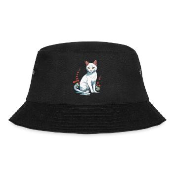 Hauskatzen Besitzer Niedliche Katze Katzen Dame - Bucket Hat - Schwarz - Vorne - Lela (165cm)