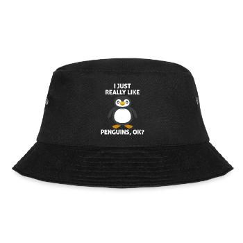 I Just Really Like Penguins OK Ich mag Pinguine - Bucket Hat - black - Front - Lela (165cm)