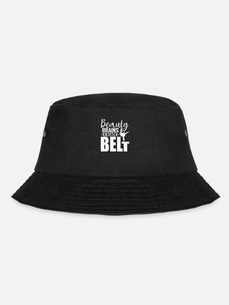 Beauty, Brains and a Black Belt in Karate - Bucket Hat - black