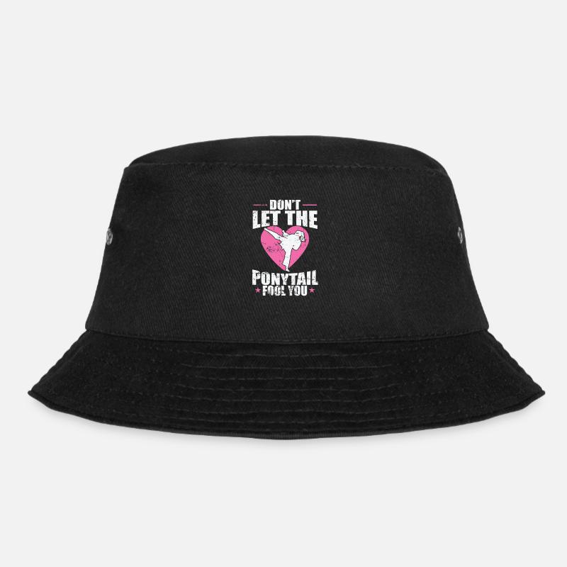 Karate, don't let the Ponytail fool you - Bucket Hat - black