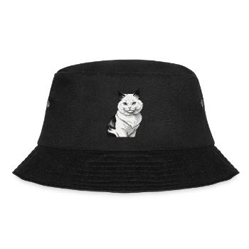 Hauskatzen Besitzer Niedliche Katze Katzen Dame - Bucket Hat - Schwarz - Vorne - Lela (165cm)