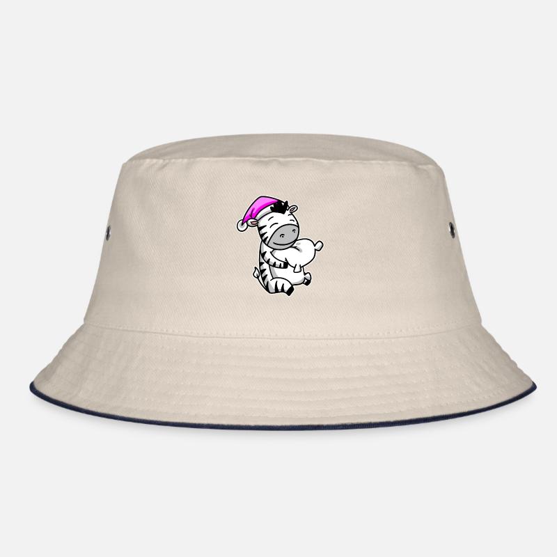 Zebra Müde Ausschlafen Schlafen Mädchen Bucket Hat