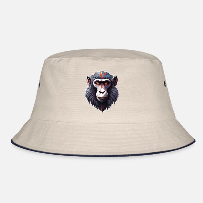 Affe / Tier / Zoo / Babian / Wild / Comic Bucket Hat