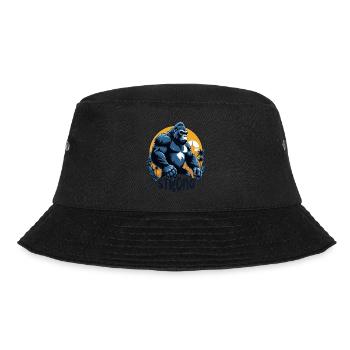 Gorilla mit Goldkette - Bucket Hat - Schwarz - Vorne - Lela (165cm)