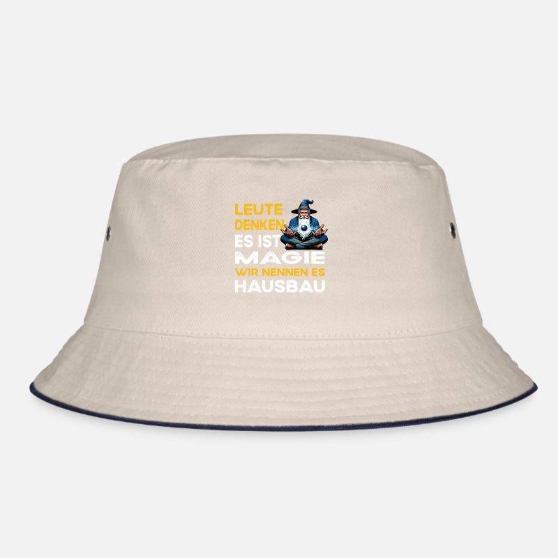 People Thinking Magic House Building Bricklayer Carpenter Bucket Hat