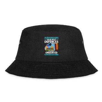 Audiobook Enthusiast: Yes, Please! - Bucket Hat - Schwarz - Vorne - Lela (165cm)