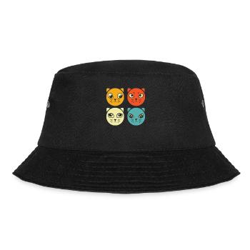 Katze - Bucket Hat - Schwarz - Vorne - Lela (165cm)