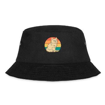 Katze - Bucket Hat - Schwarz - Vorne - Lela (165cm)