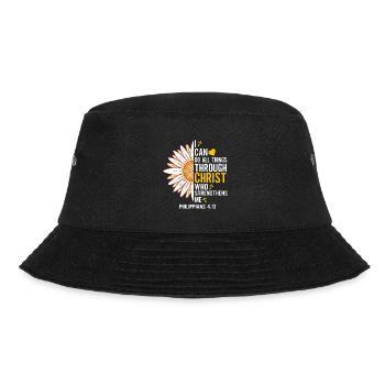 Ich Kann Alle Dinge Durch Christus Daisy Blume Tun - Bucket Hat - Schwarz - Vorne - Lela (165cm)