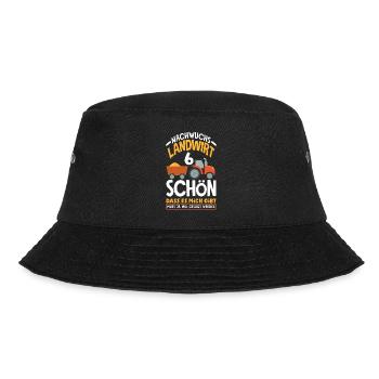 6. Geburtstag Traktor Nachwuchs Landwirt 6 Jahre - Bucket Hat - Schwarz - Vorne - Lela (165cm)