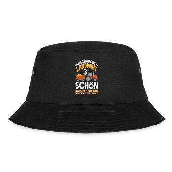 3. Geburtstag Traktor Nachwuchs Landwirt 3 Jahre - Bucket Hat - Schwarz - Vorne - Lela (165cm)