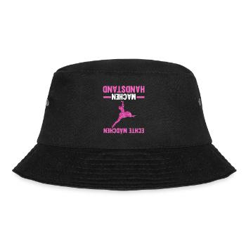 Handstand Turnerin Turnen Geschenk - Bucket Hat - Schwarz - Vorne - Lela (165cm)