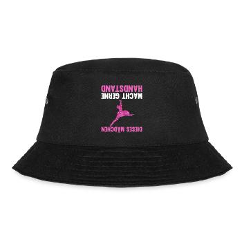 Handstand Turnerin Turner Geschenk - Bucket Hat - Schwarz - Vorne - Lela (165cm)