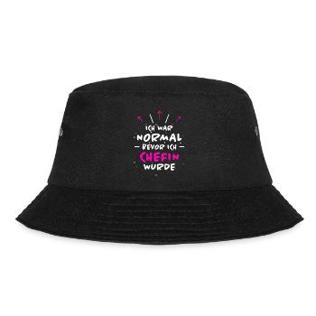 Chefin Spruch Familie Beruf Lustig Chefin Geschenk - Bucket Hat - Schwarz - Vorne - Lela (165cm)
