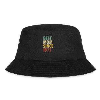 Beste Mutter seit 1972 Muttertags-Slogan-Zitat - Bucket Hat - Schwarz - Vorne - Lela (165cm)
