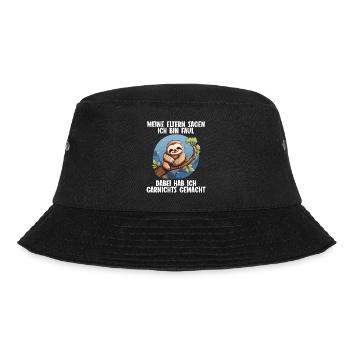 My parents all say I'm lazy sloth - Bucket Hat - black - Front - Lela (165cm)