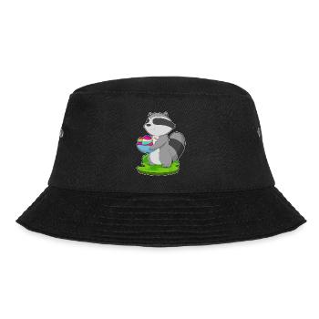 Waschbär Ostern Ostereier - Bucket Hat - Schwarz - Vorne - Lela (165cm)