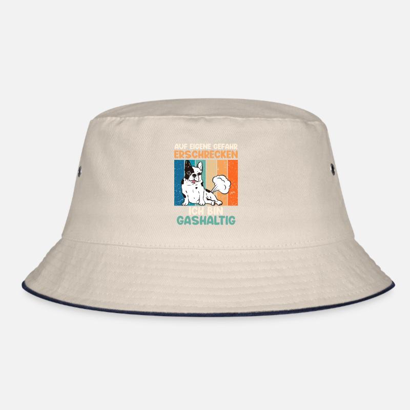 Frenchie Eigene Gefahr Erschrecken Bin Gashaltig Bucket Hat
