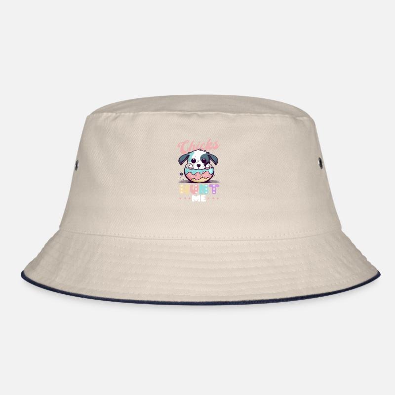 Dog Easter Chicks Hunt Me Bucket Hat