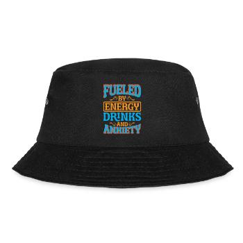 Fueled By Energy Drinks And Anxiety 5 - Bucket Hat - black - Front - Lela (165cm)
