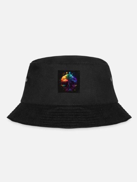 Waage Sternezeichen Aquarell Watercolor Boho - Bucket Hat - Schwarz