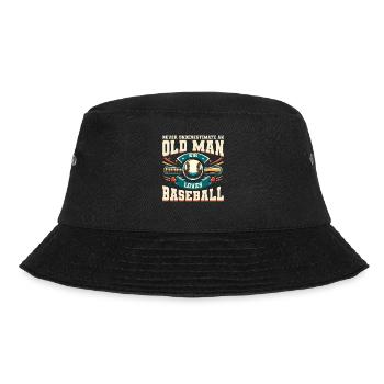Ne sous-estimez jamais un vieil homme qui aime le baseball - Bob - noir - Devant - Lela (165cm)