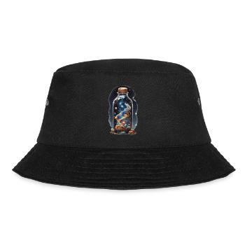Weltall in Flasche Boho Style Bohemian Streetwear - Bucket Hat - Schwarz - Vorne - Lela (165cm)