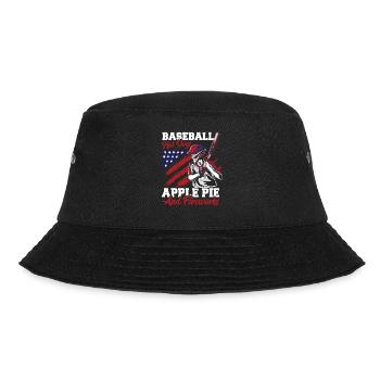 Baseball amerikanische Flagge patriotische - Bucket Hat - Schwarz - Vorne - Lela (165cm)