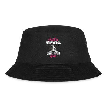 Bernedoodle Dog - Bucket Hat - black - Front - Lela (165cm)