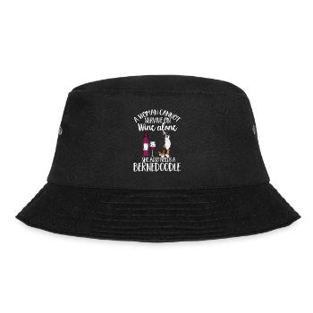 Bernedoodle Dog - Bucket Hat - black - Front - Lela (165cm)