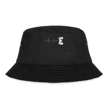 Gamer Heartbeat Controller Retro Video Game Lover - Bucket Hat - black - Front - Lela (165cm)