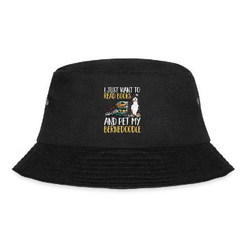 Bernedoodle Dog - Bucket Hat - black - Front - Lela (165cm)