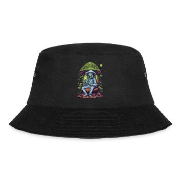 Vivid Colors Music Festival Forest Mushrooms - Bucket Hat - black - Front - Lela (165cm)