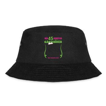 45th Birthday Man and Woman Guestbook - Bucket Hat - black - Front - Lela (165cm)