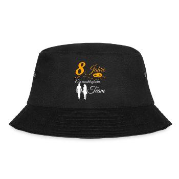 8 Jahre Rosenhochzeit 8 Hochzeitstag paar Geschenk - Bucket Hat - Schwarz - Vorne - Lela (165cm)