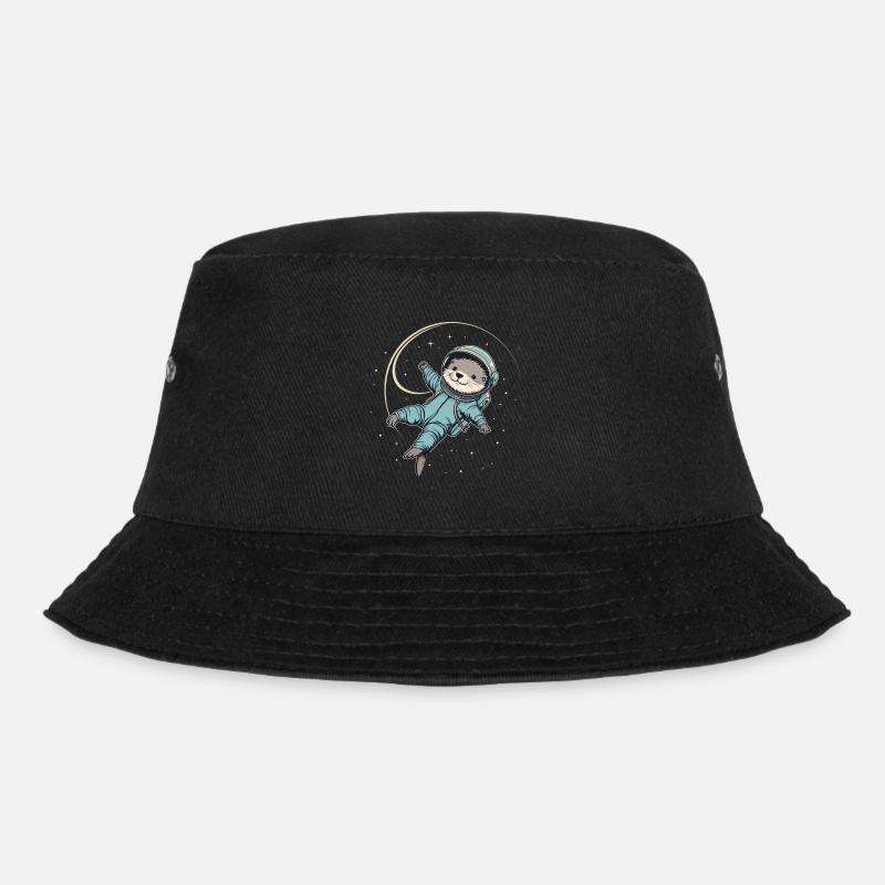 Otter Space Lustig Otter Astronaut - Bucket Hat - Schwarz