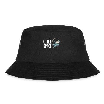 Otter Space Funny Otter Astronaut - Bucket Hat - black - Front - Lela (165cm)