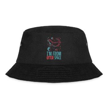 Otter Space Lustig Otter Astronaut - Bucket Hat - Schwarz - Vorne - Lela (165cm)
