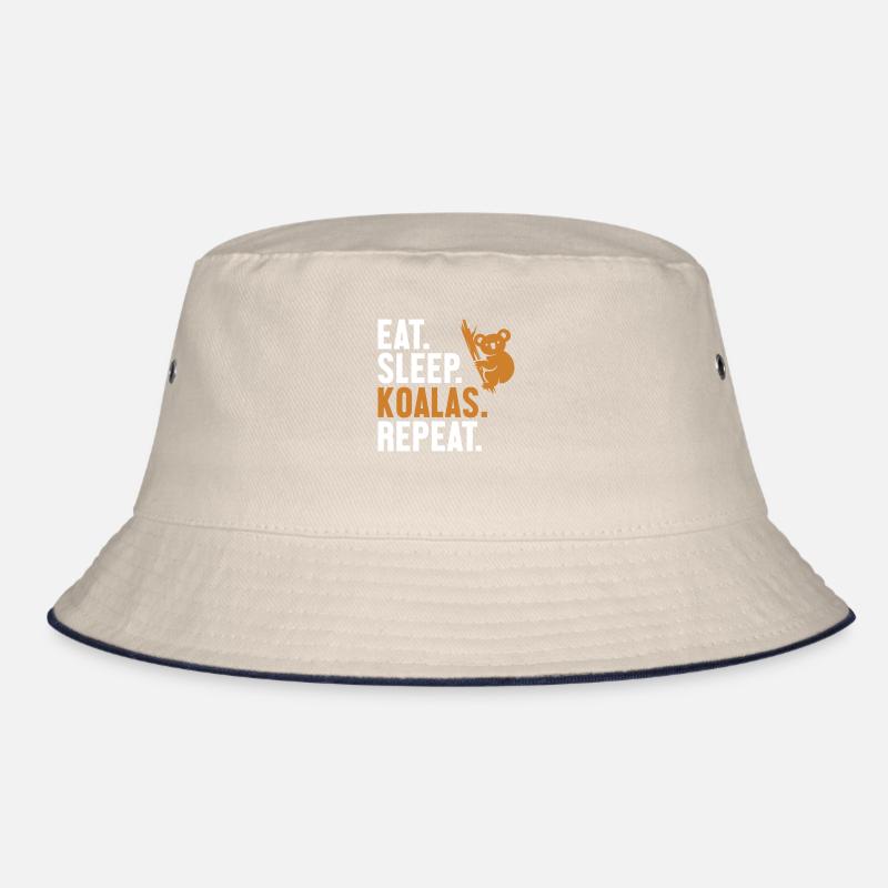 Eat Sleep Koalas Repeat Koalabear Eucalyptus Bucket Hat