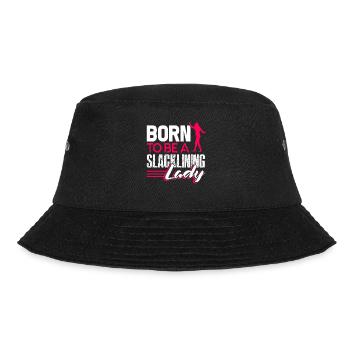 Slacklining Born To Be A Slacklining Lady - Bucket Hat - black - Front - Lela (165cm)