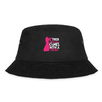 Geige Violine Geigenspieler Violinenspieler - Bucket Hat - Schwarz - Vorne - Lela (165cm)